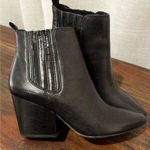 ABLE Genuine leather black booties. Worn maybe twice? In excellent condition.